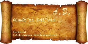 Almási Dávid névjegykártya