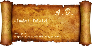 Almási Dávid névjegykártya